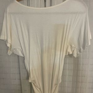 Cream bodysuit adorable cut out back